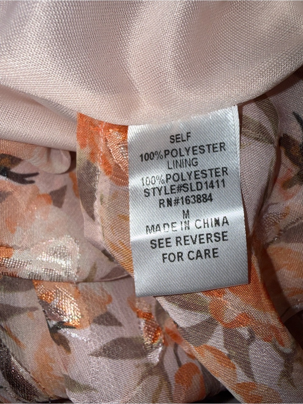 Floral Puff-Sleeve Mini Dress in Peach - Picture 7 of 7